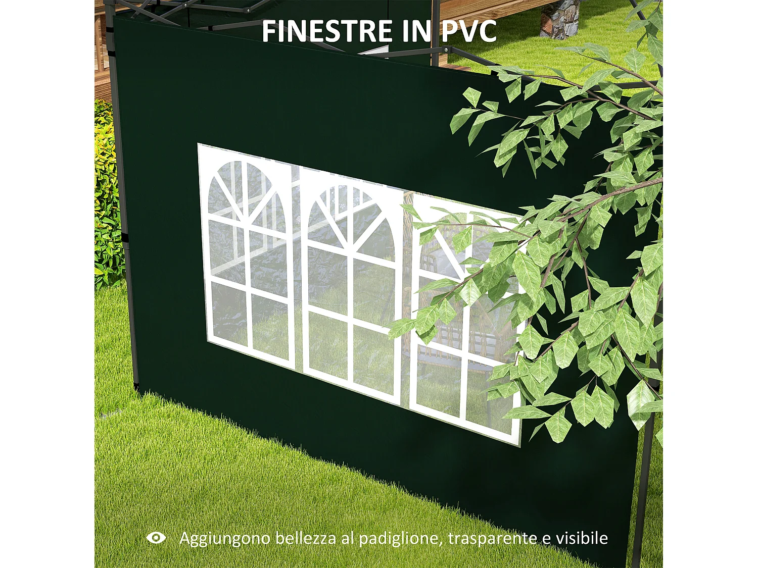 Tenda da sole 3x1.5m telescopica a parete avvolgibile arancione