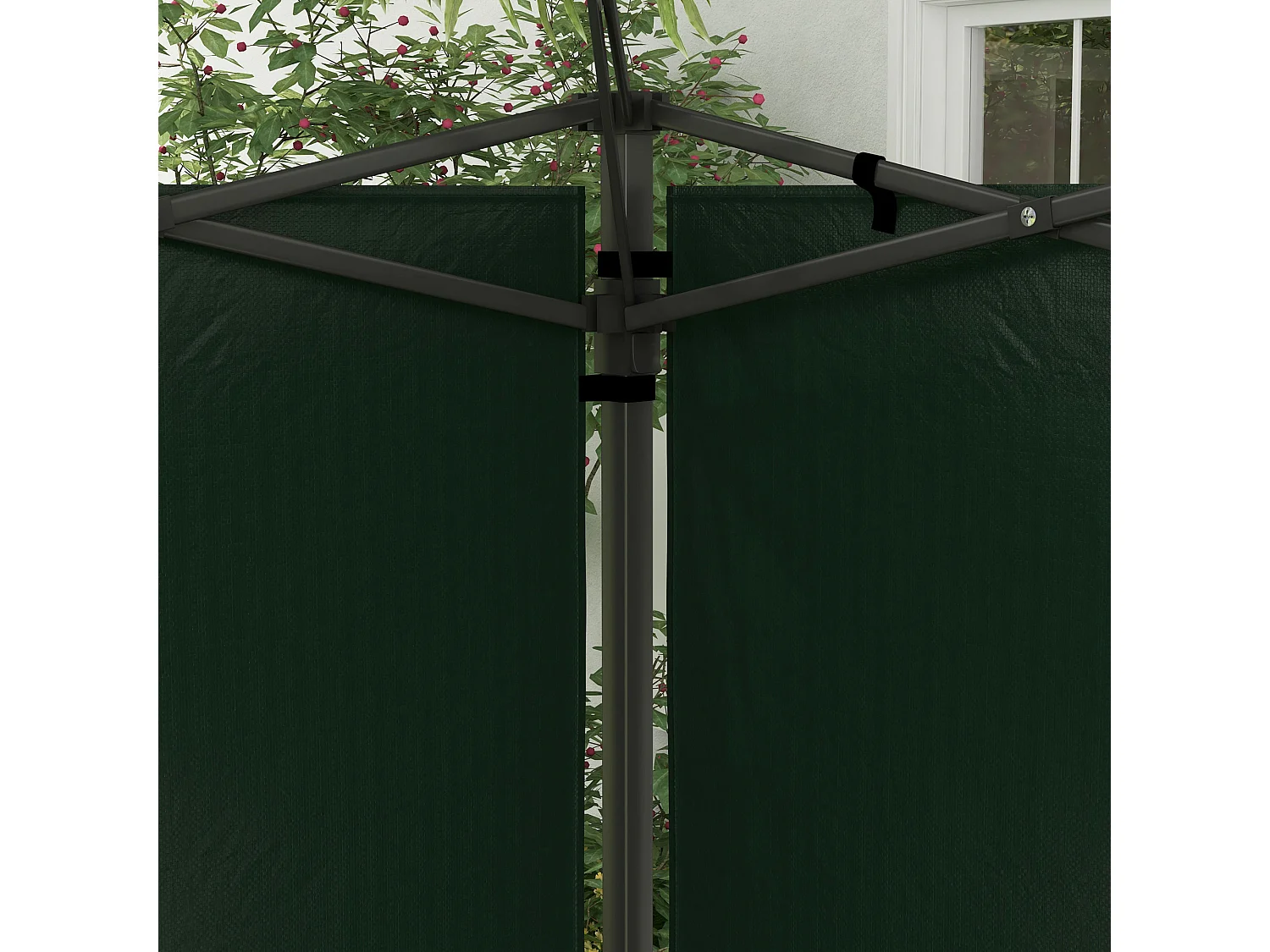 Tenda da sole 3x1.5m telescopica a parete avvolgibile arancione