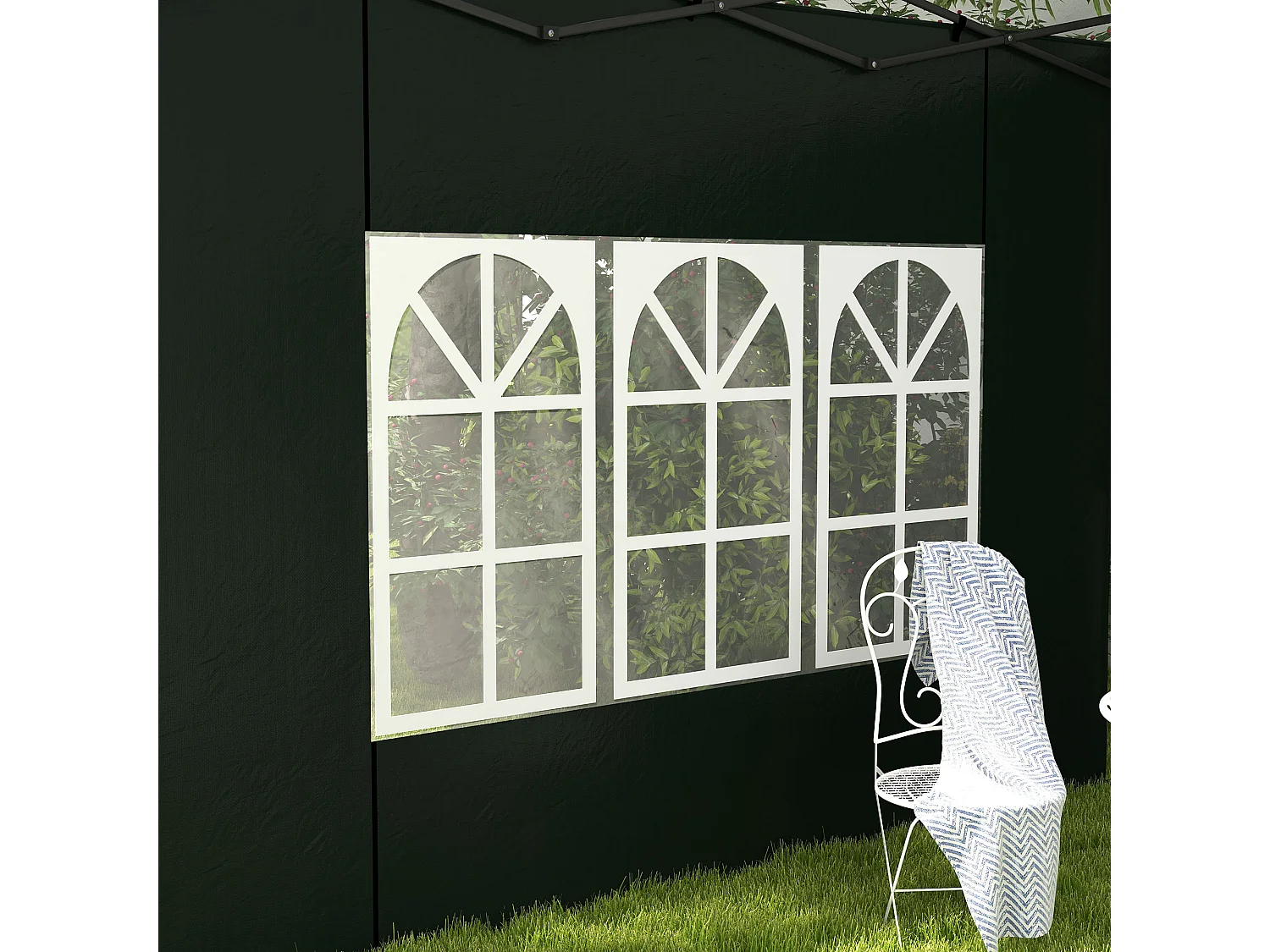 Tenda da sole 3x1.5m telescopica a parete avvolgibile arancione