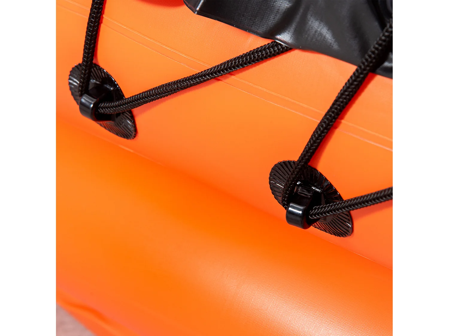 Canoa gonfiabile 1 posto, kayak con 1 remo e accessori, arancione