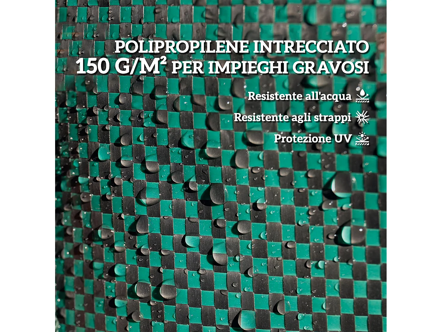 Set 3 sacchi per rifiuti da giardino 272l richiudibili con manici verde