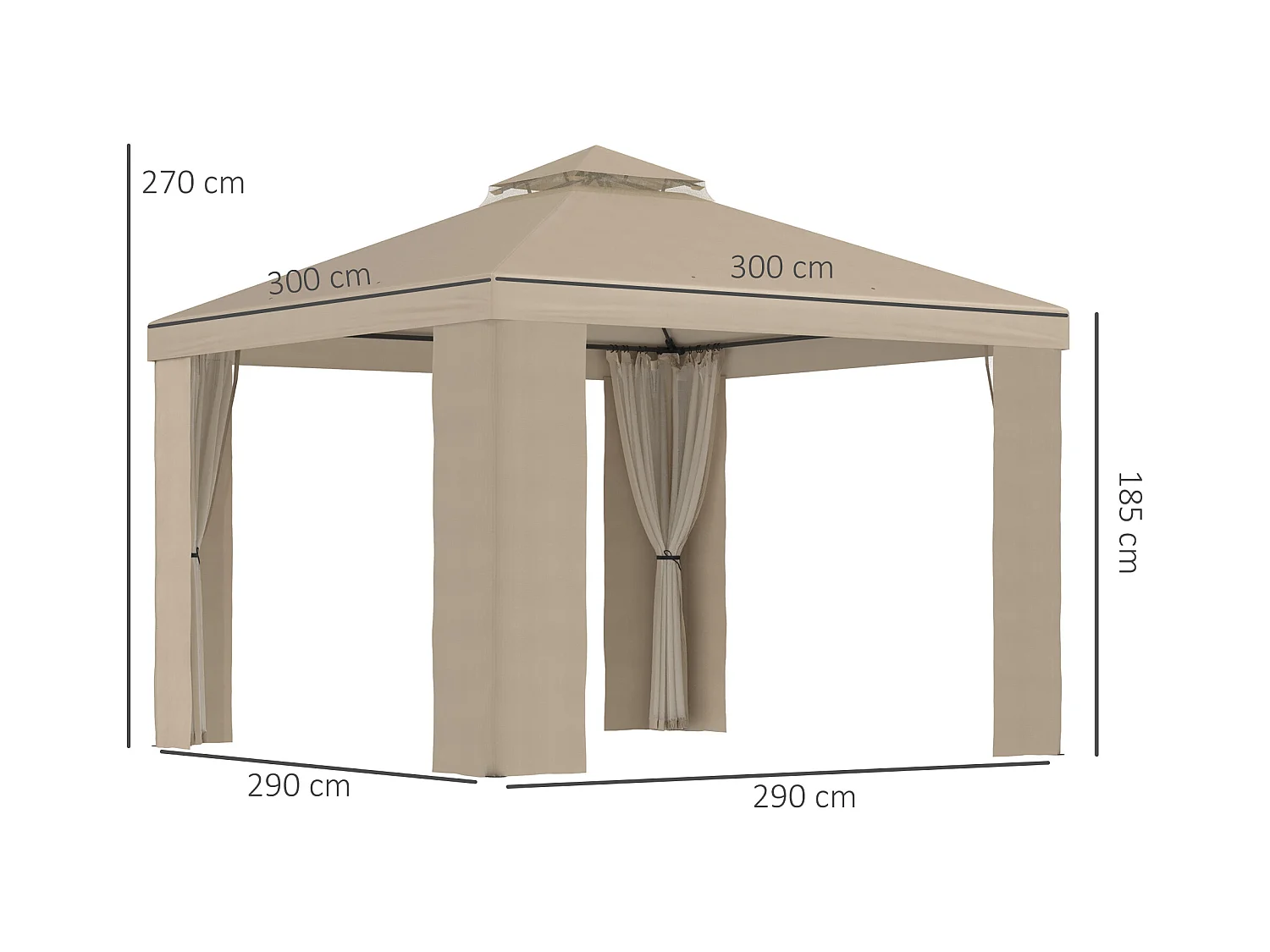 Base per ombrellone riempibile con ruote e maniglia nero