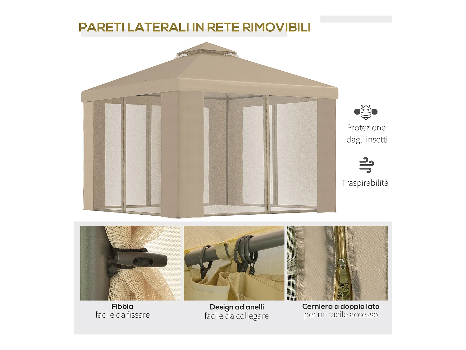 Base per ombrellone riempibile con ruote e maniglia nero