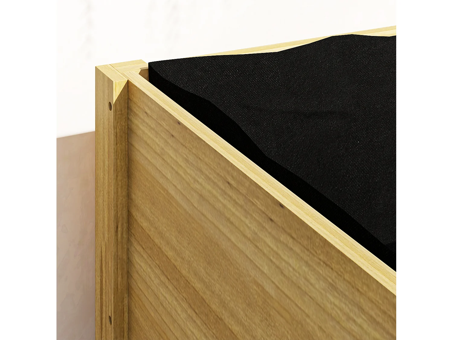 Fioriera rialzata da 118l con 2 fori di drenaggio in legno 110x50x80cm