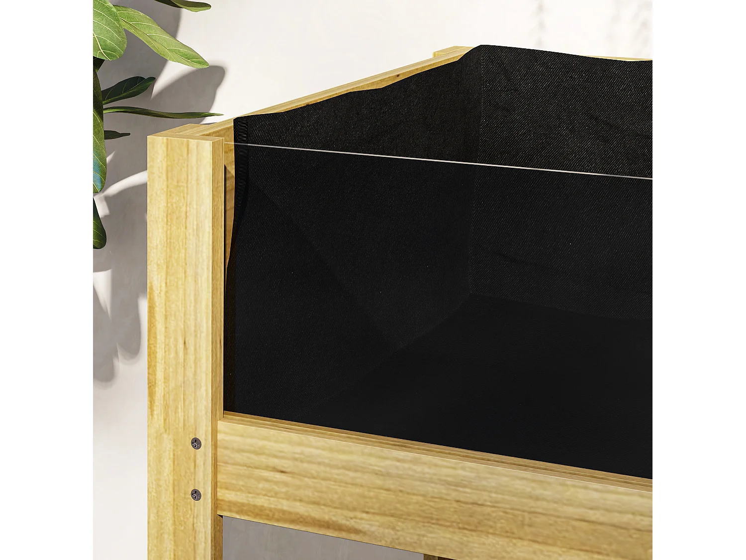 Fioriera rialzata da 118l con 2 fori di drenaggio in legno 110x50x80cm