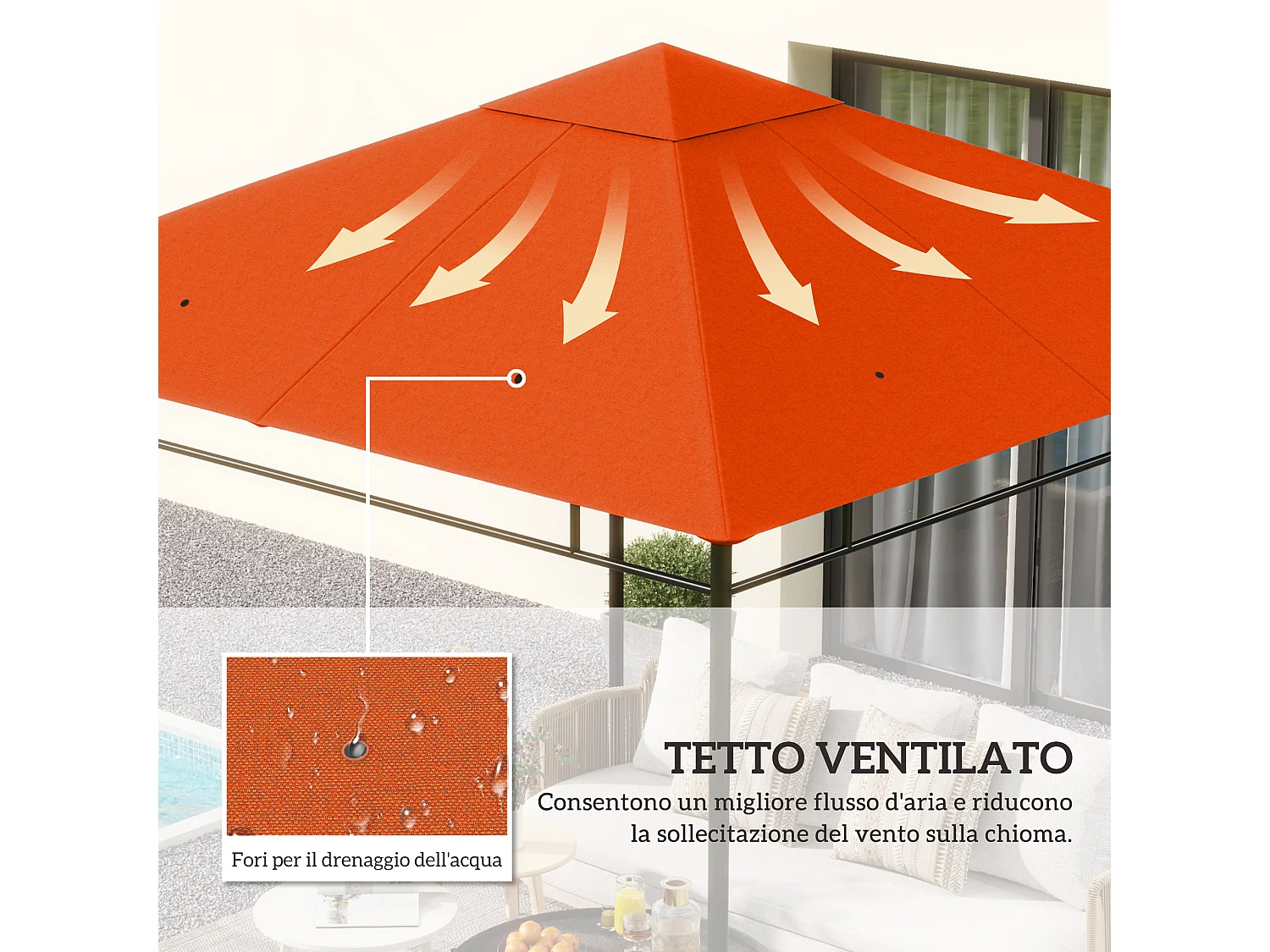 Base per ombrellone con palo da 35mm / 38mm / 48mm cemento