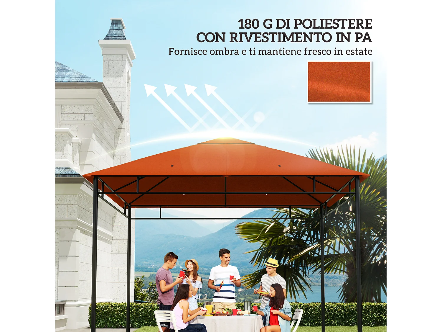 Base per ombrellone con palo da 35mm / 38mm / 48mm cemento