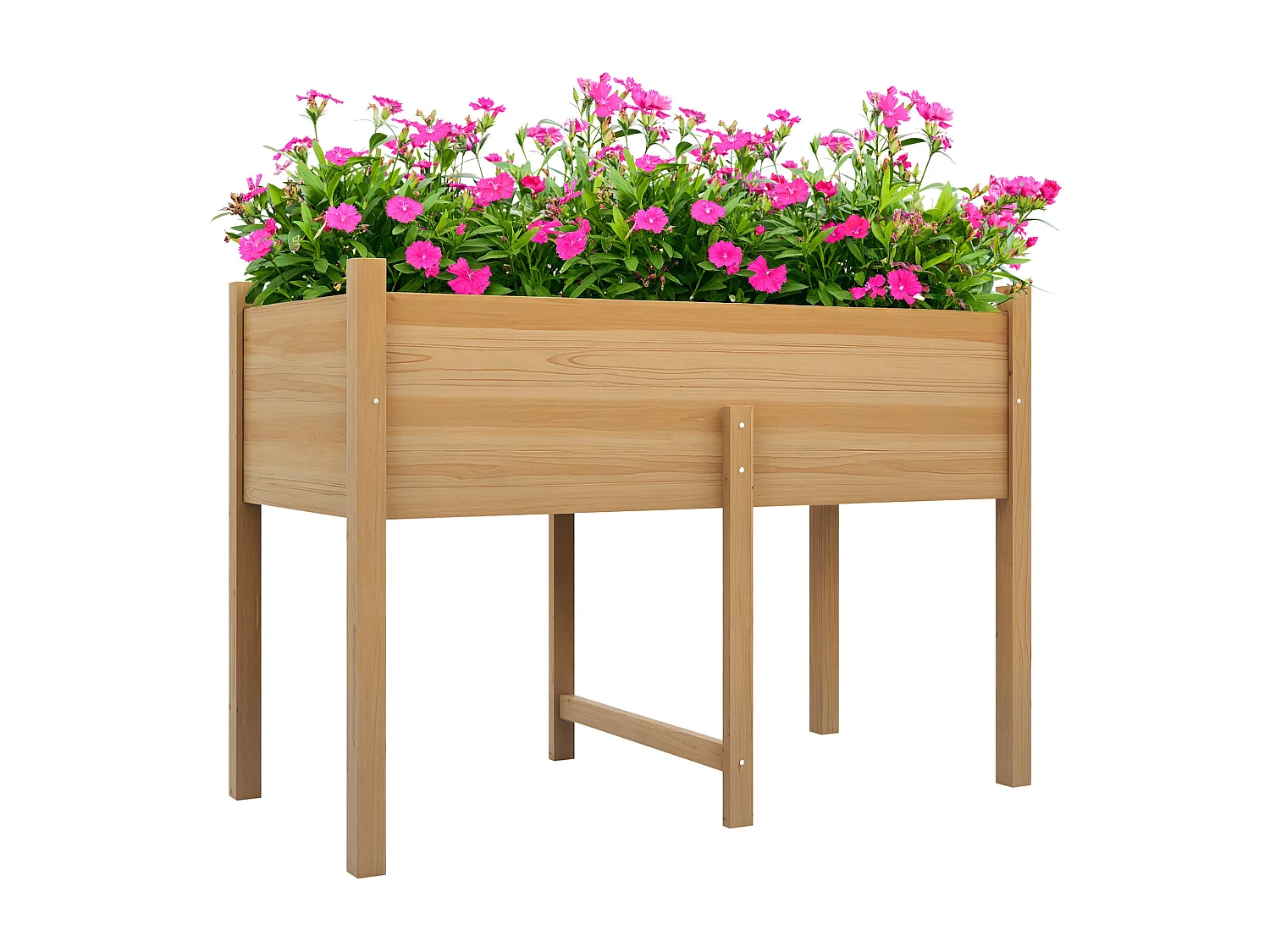 Orto rialzato con 2 fori di drenaggio e sacca in tessuto non tessuto