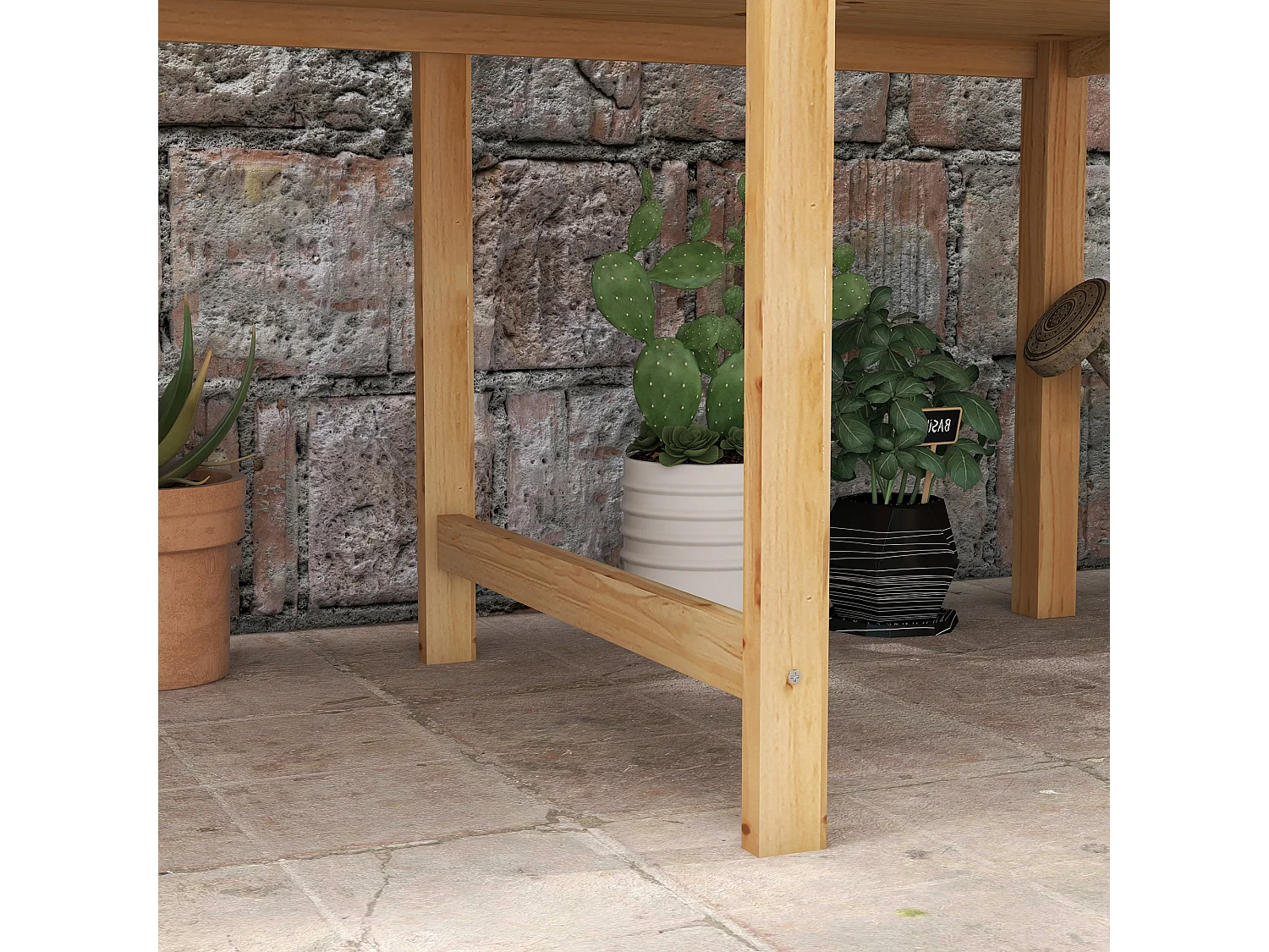 Orto rialzato con 2 fori di drenaggio e sacca in tessuto non tessuto