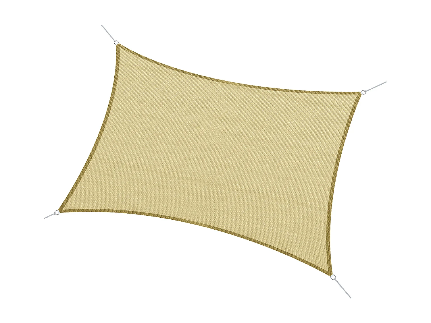 Tenda da sole rettangolare 3x4 m traspirante per esterni beige