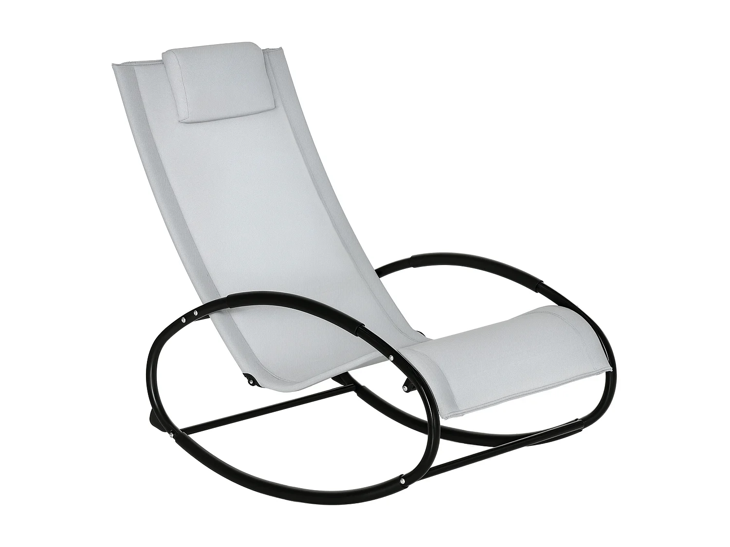 Sdraio da giardino zero gravity a dondolo cuscino grigia