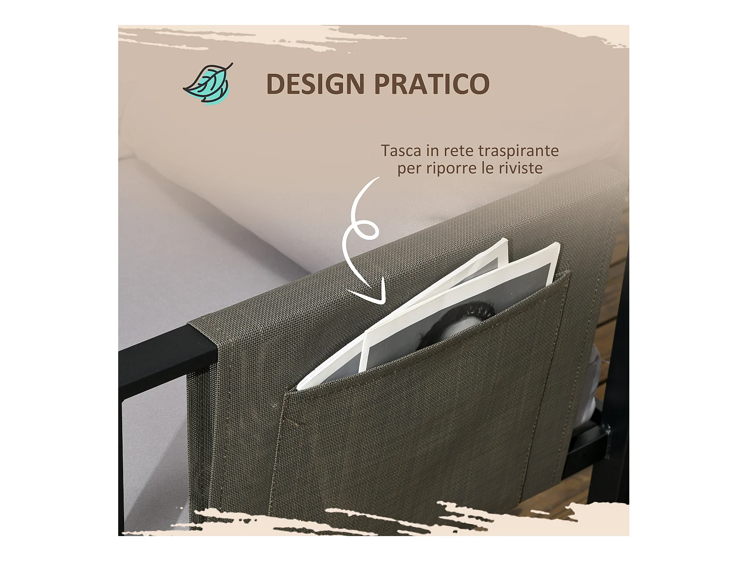 Set da giardino 2 divani poltrona angolare e tavolino basso