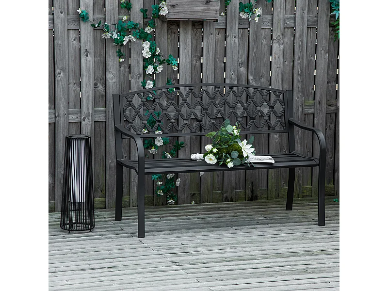 Panchina da giardino a dondolo da 2 posti legno colore legno