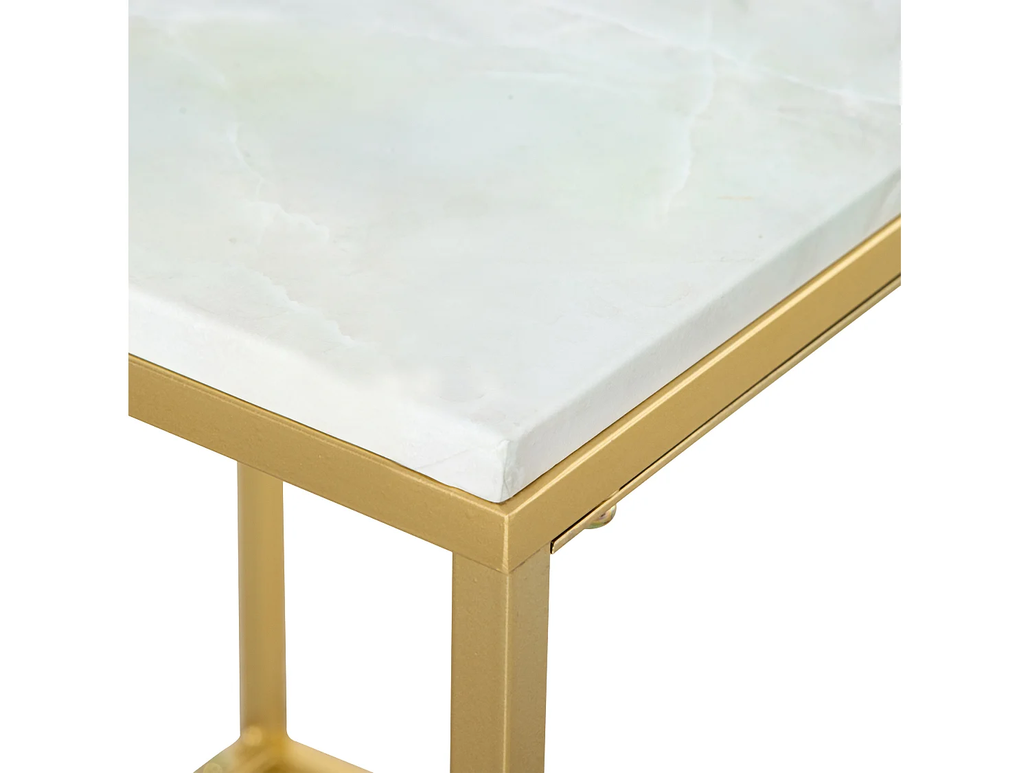 Tavolino da caffè per casa e giardino metallo e effetto marmo