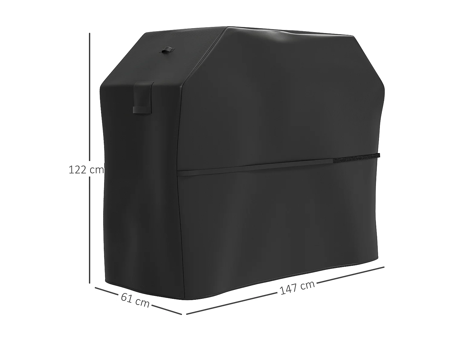 Copertura per barbecue impermeabile tessuto oxford 600d uv30+ nero