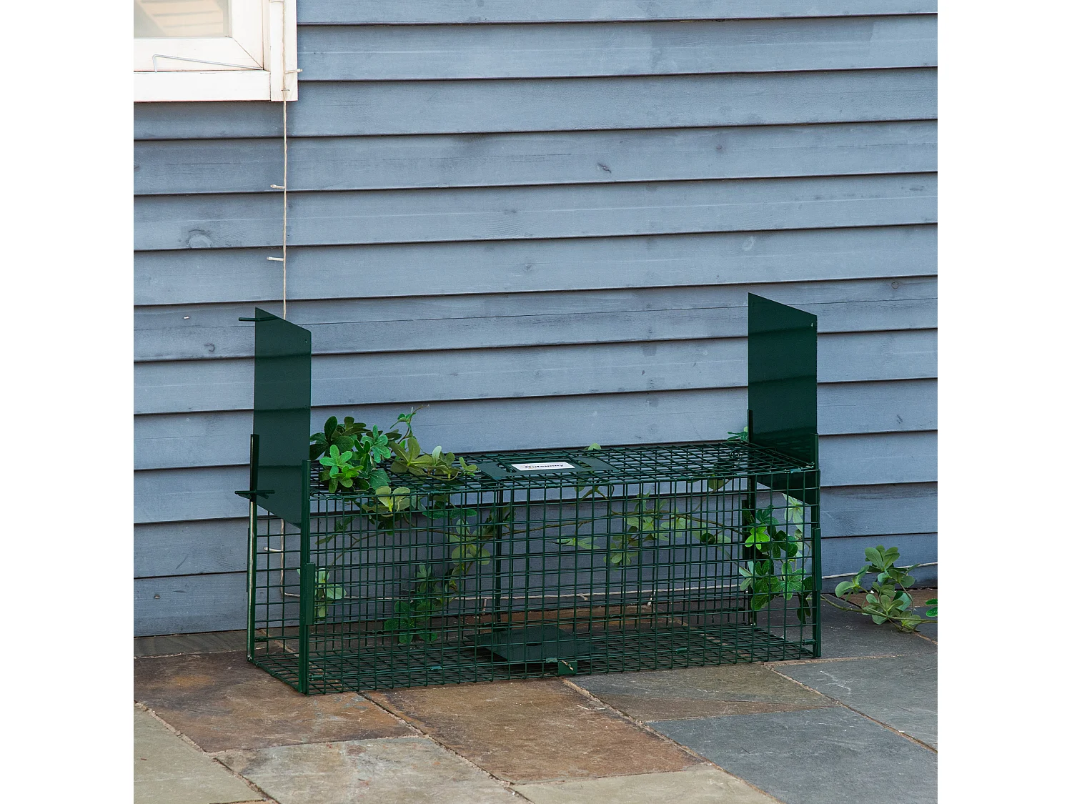 Gabbia trappola per animali vivi piccoli con doppia porta 80x25x30cm