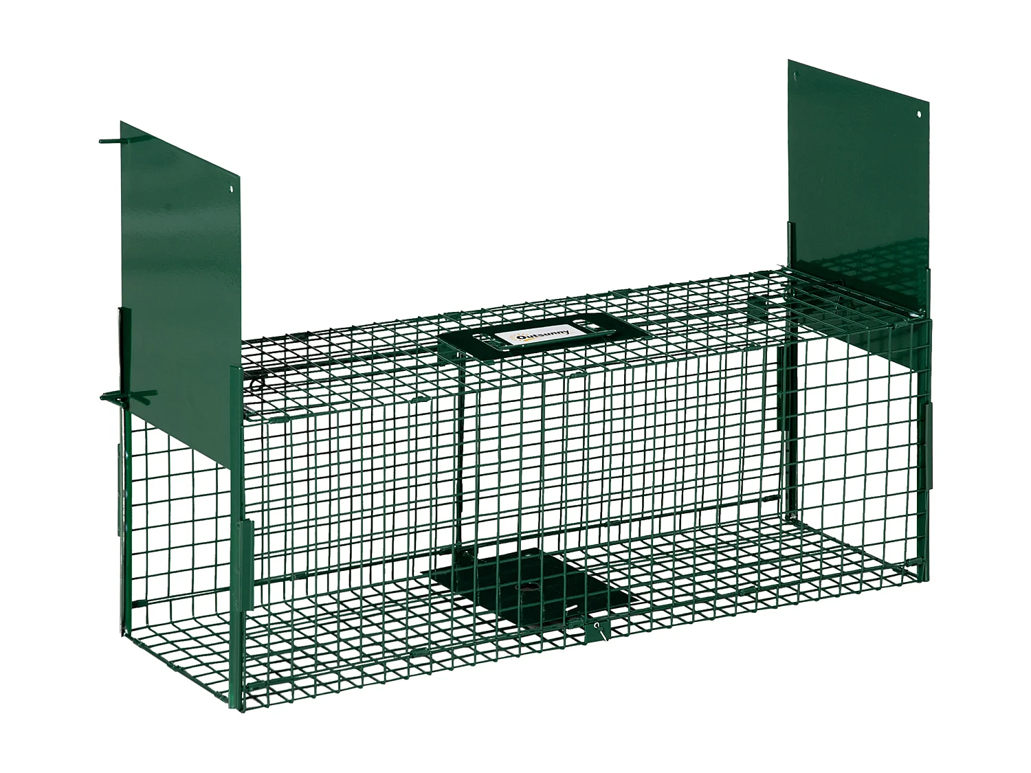 Gabbia trappola per animali vivi piccoli con doppia porta 80x25x30cm