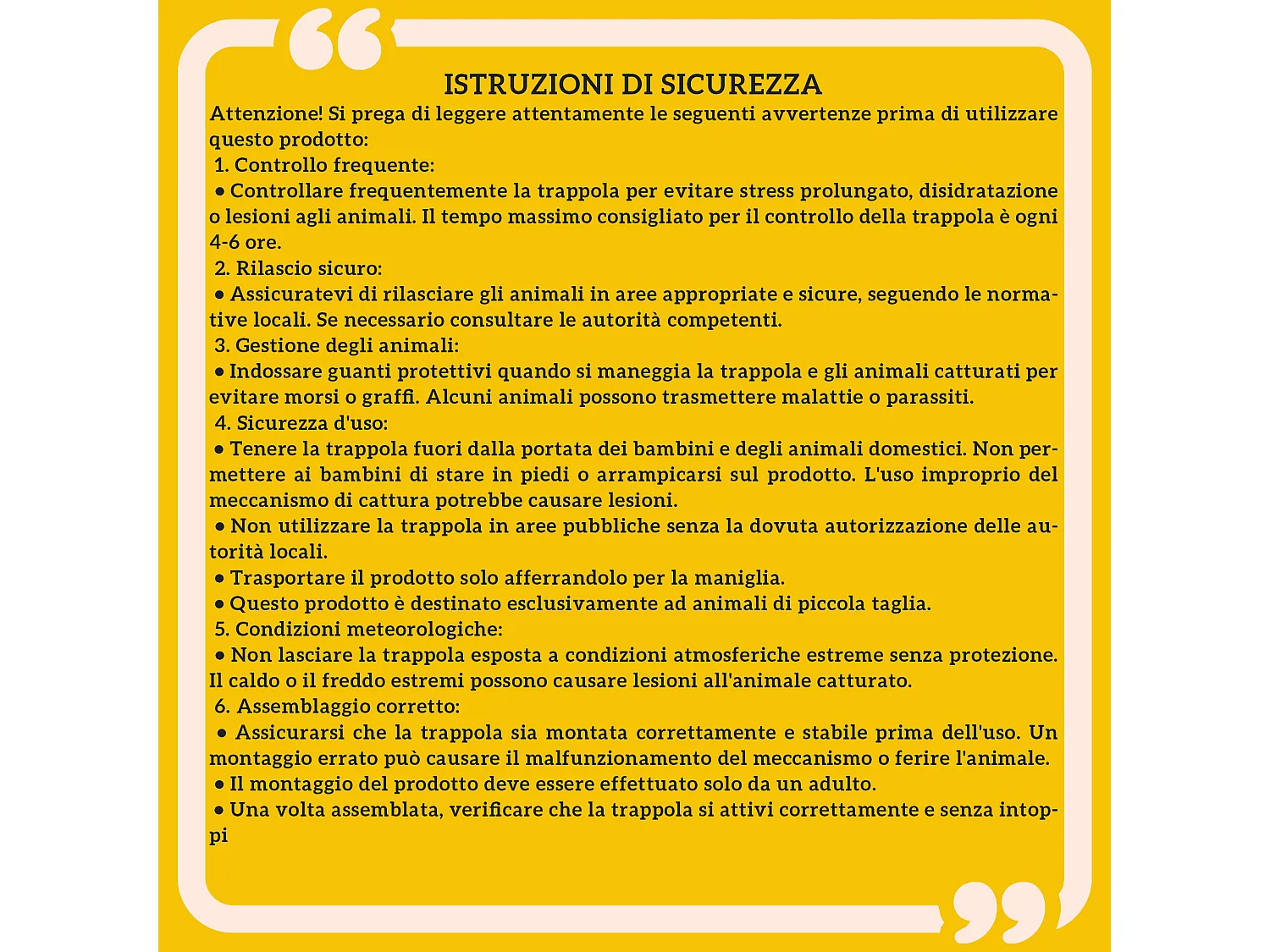 Gabbia trappola per animali vivi piccoli con doppia porta 80x25x30cm
