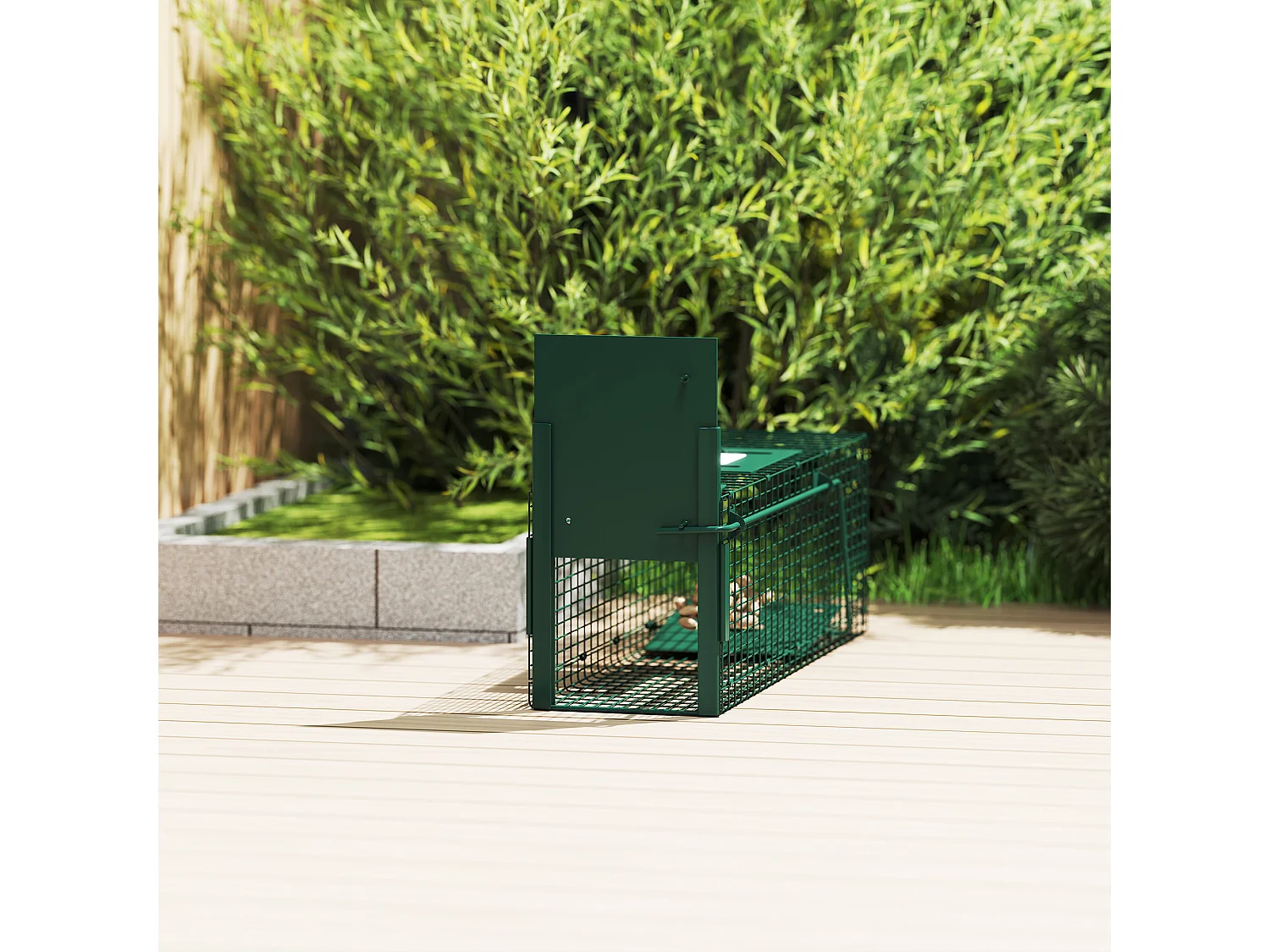 Gabbia trappola per ratti, topi nutrie con porta singola verde