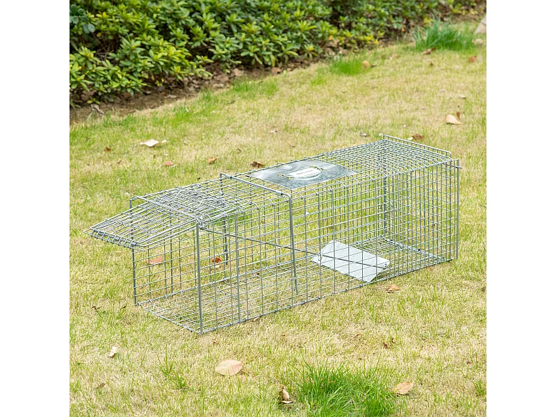 Gabbia trappola per ratti topi e nutrie pieghevole in acciaio
