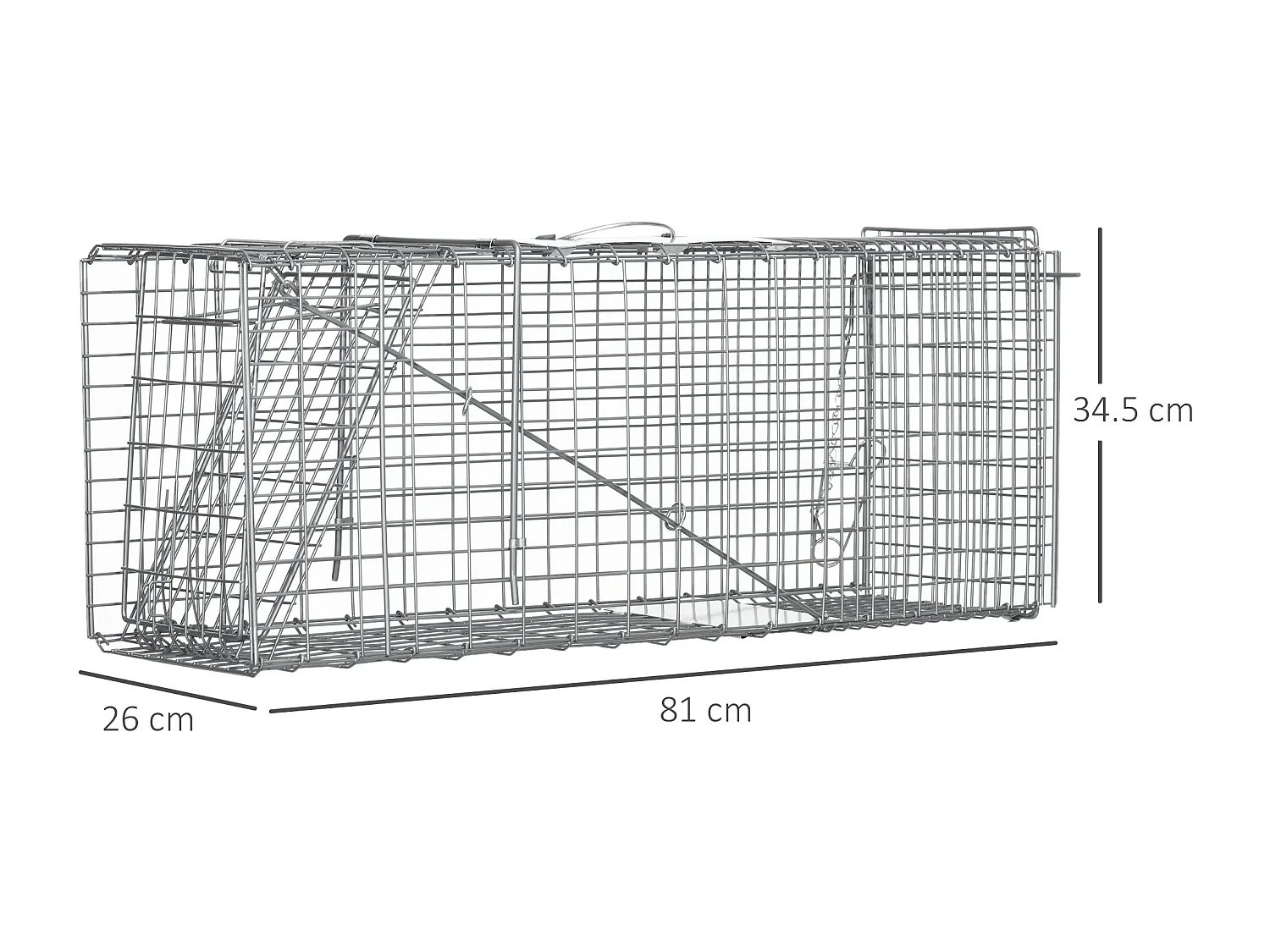 Gabbia trappola per ratti topi e nutrie pieghevole in acciaio
