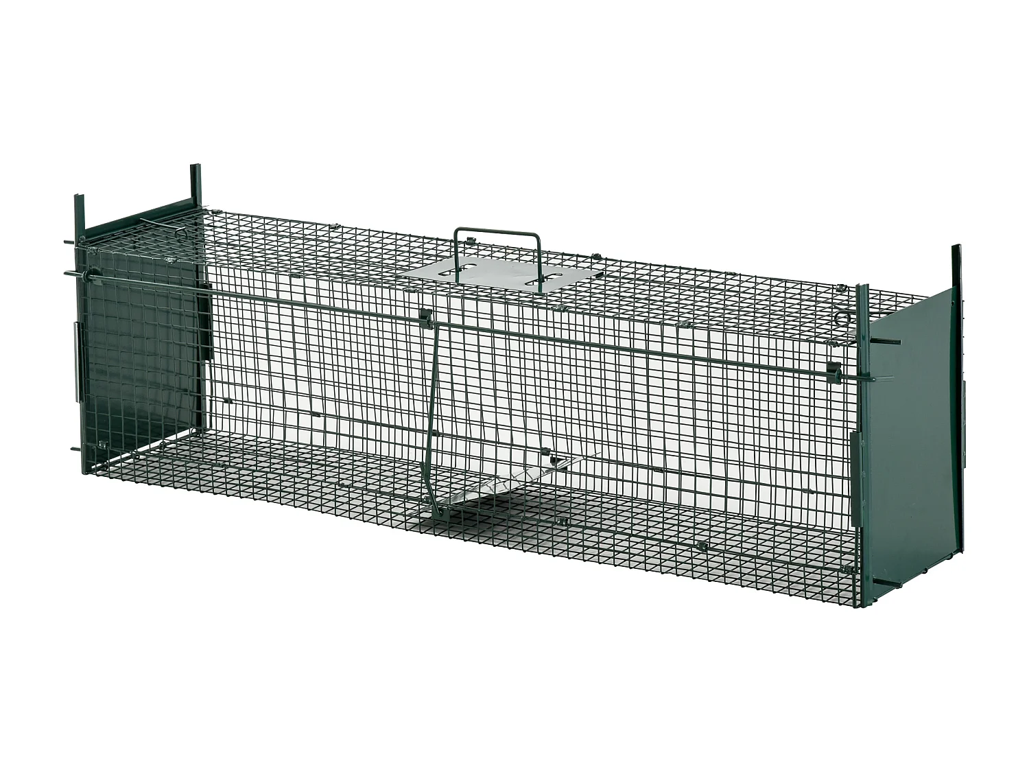 Gabbia trappola per ratti e topi con doppia porta 100x25x28cm