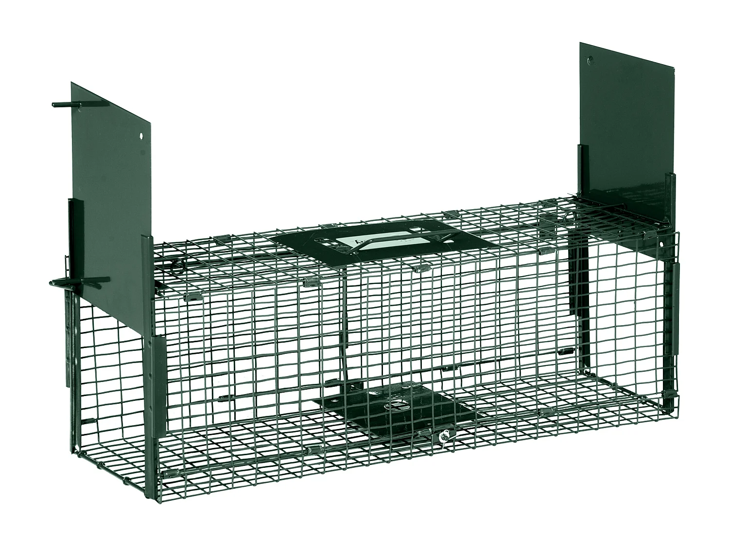 Gabbia trappola per animali vivi piccoli con doppia porta 60x18x20cm