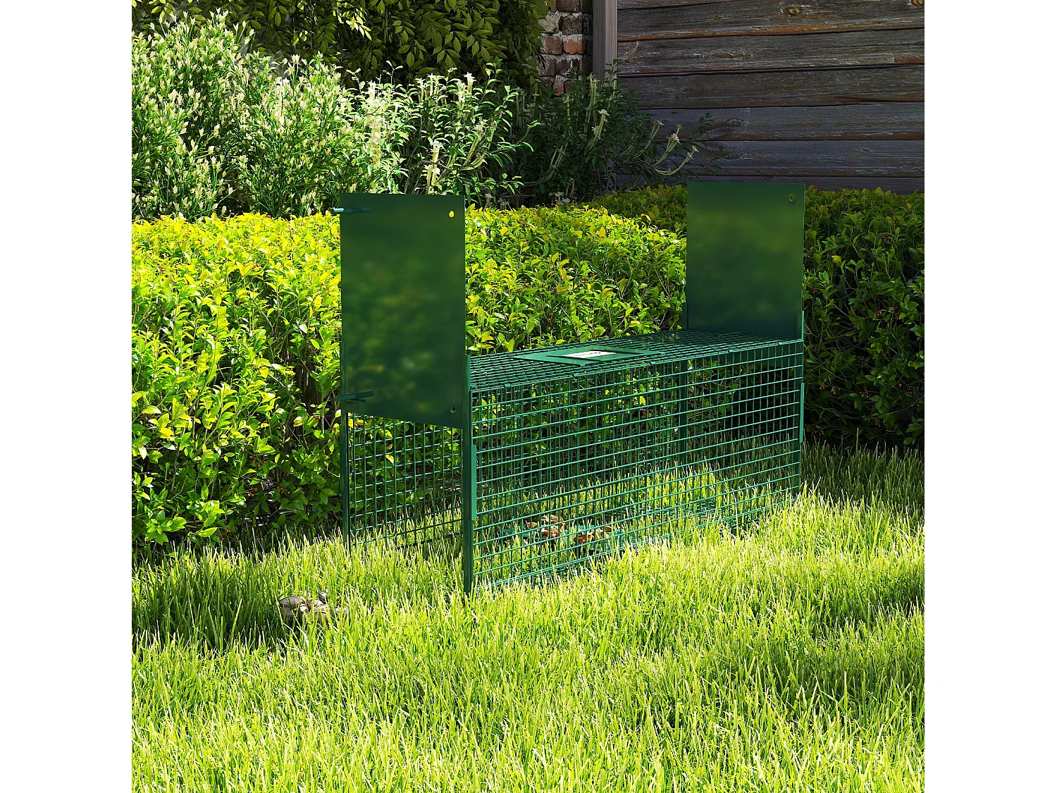 Gabbia trappola per animali vivi piccoli con doppia porta 60x18x20cm