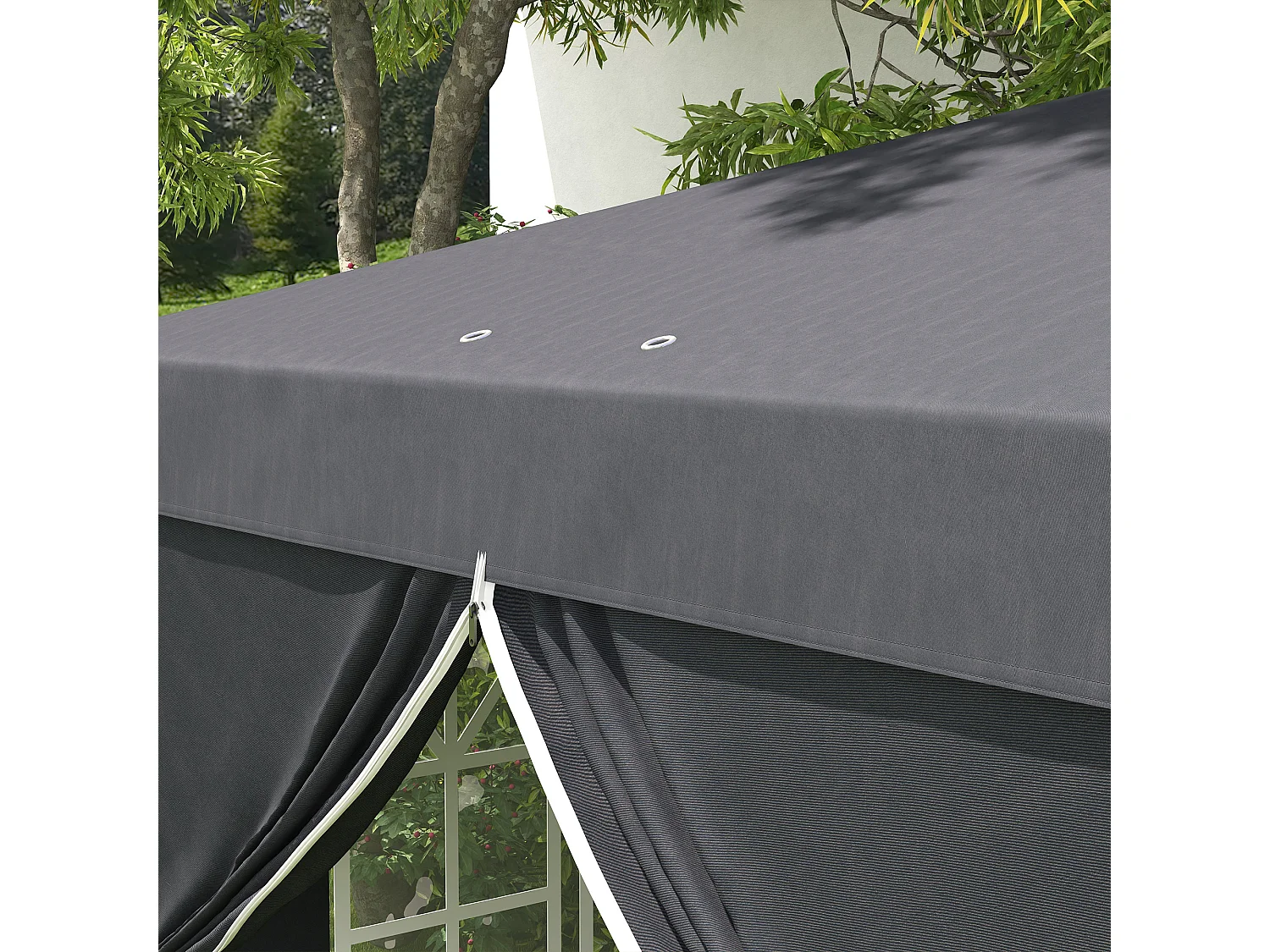 Gazebo 3x3 per 6-9 persone ad altezza regolabile grigio