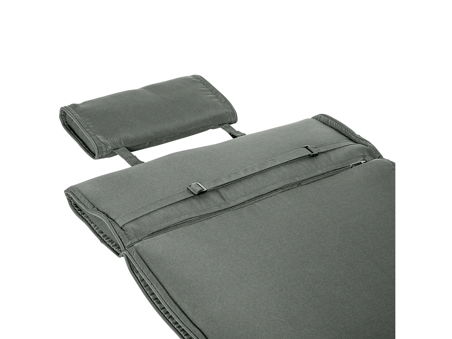 Cuscino per lettino sdraio prendisole da giardino 198x53x5 cm grigio