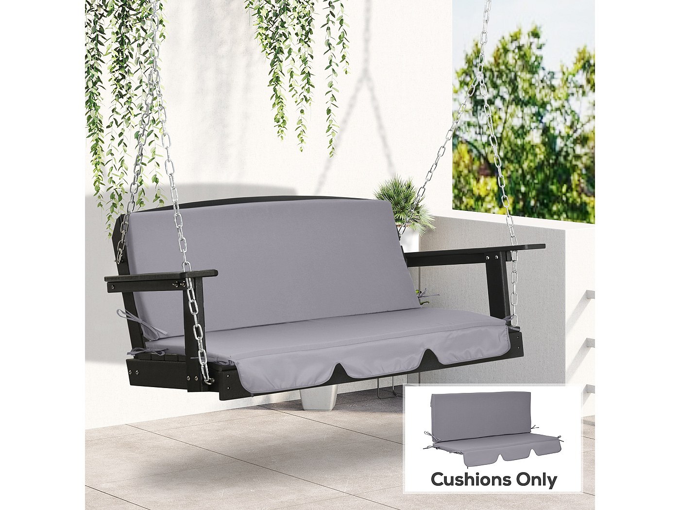 Gardenista Cuscini per Dondolo 3 Posti per Giardino e Patio | Copricuscino per Sedia Dondolo da