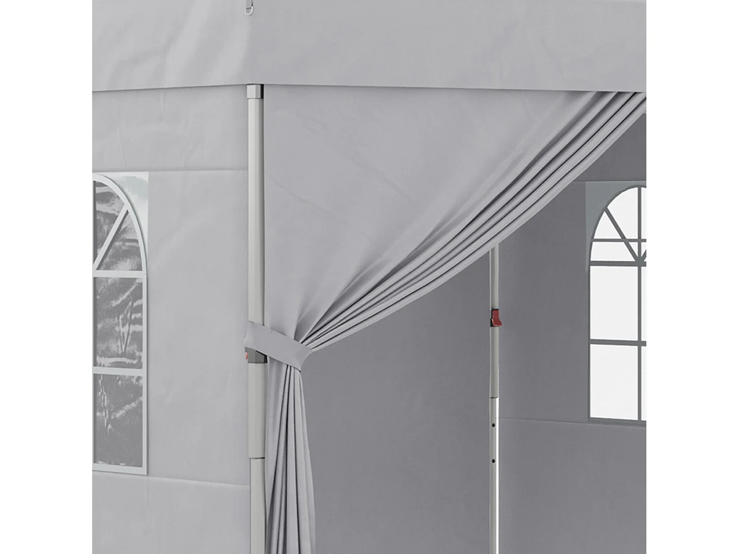 Gazebo pieghevole 3x3 m con altezza regolabile e borsa grigio chiaro