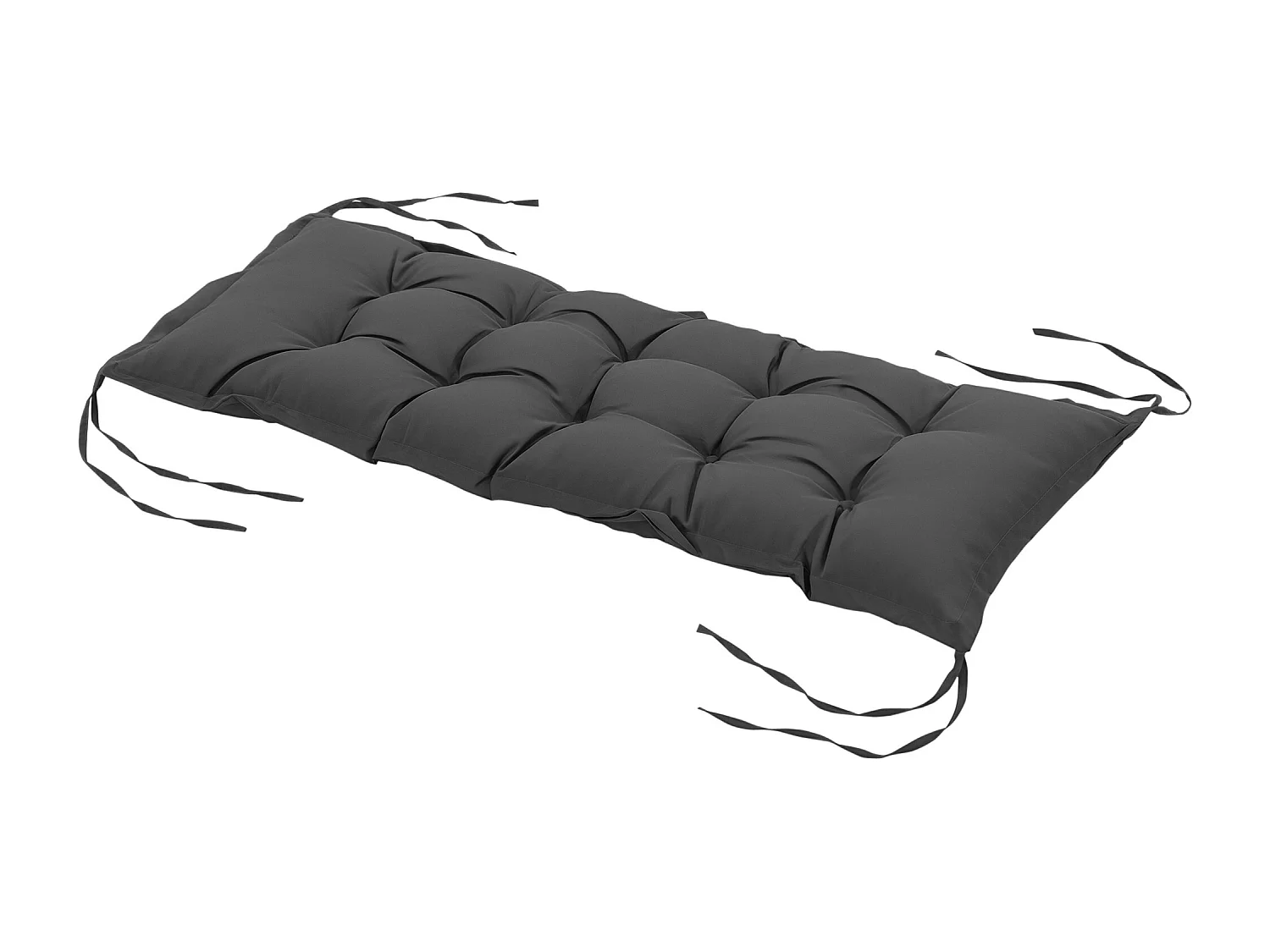 Cuscino per panchina da giardino 100x40cm grigio scuro