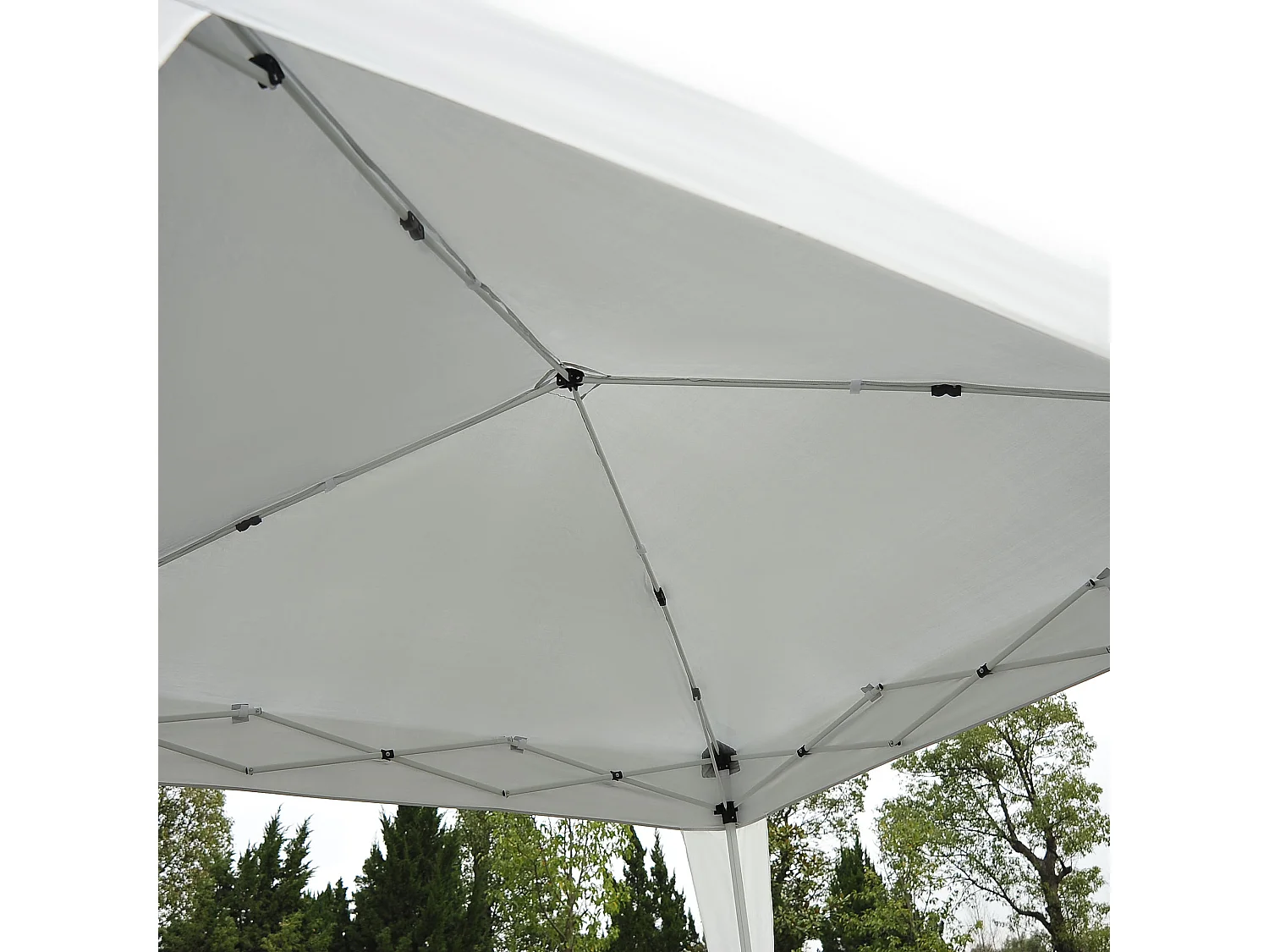 Gazebo pieghevole da giardino 2.4x2.4 m acciaio e poliestere