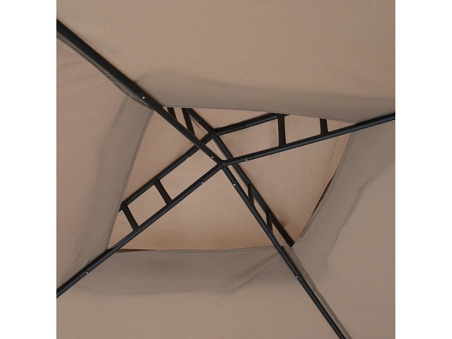 Gazebo da giardino 3x3m con zanzariera metallo e poliestere