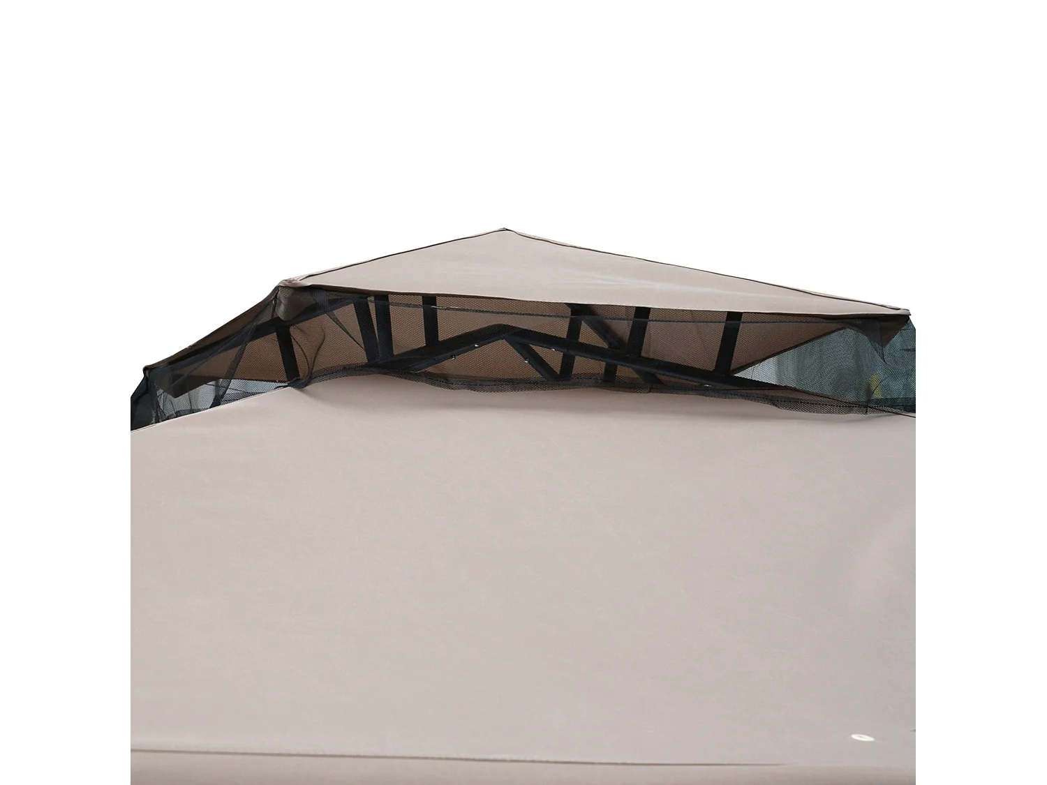 Gazebo da giardino 3x3m con zanzariera metallo e poliestere