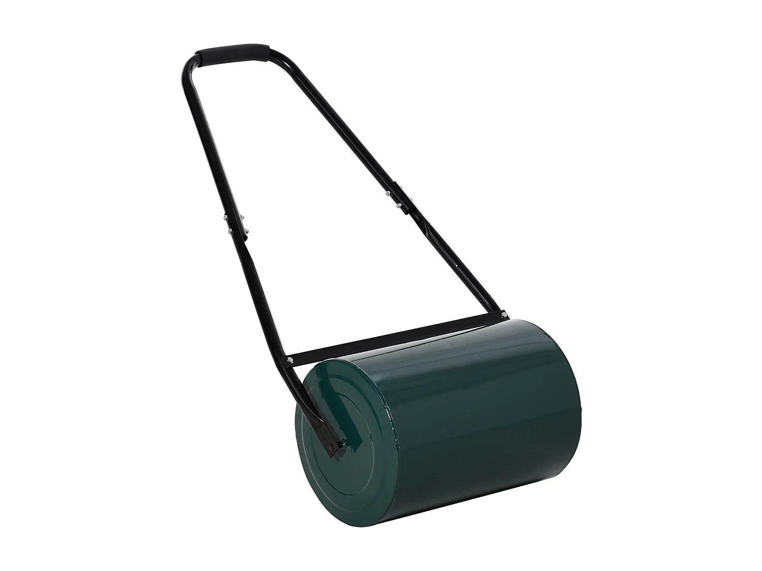 Rullo per prato da 30l di capacità in metallo verde scuro