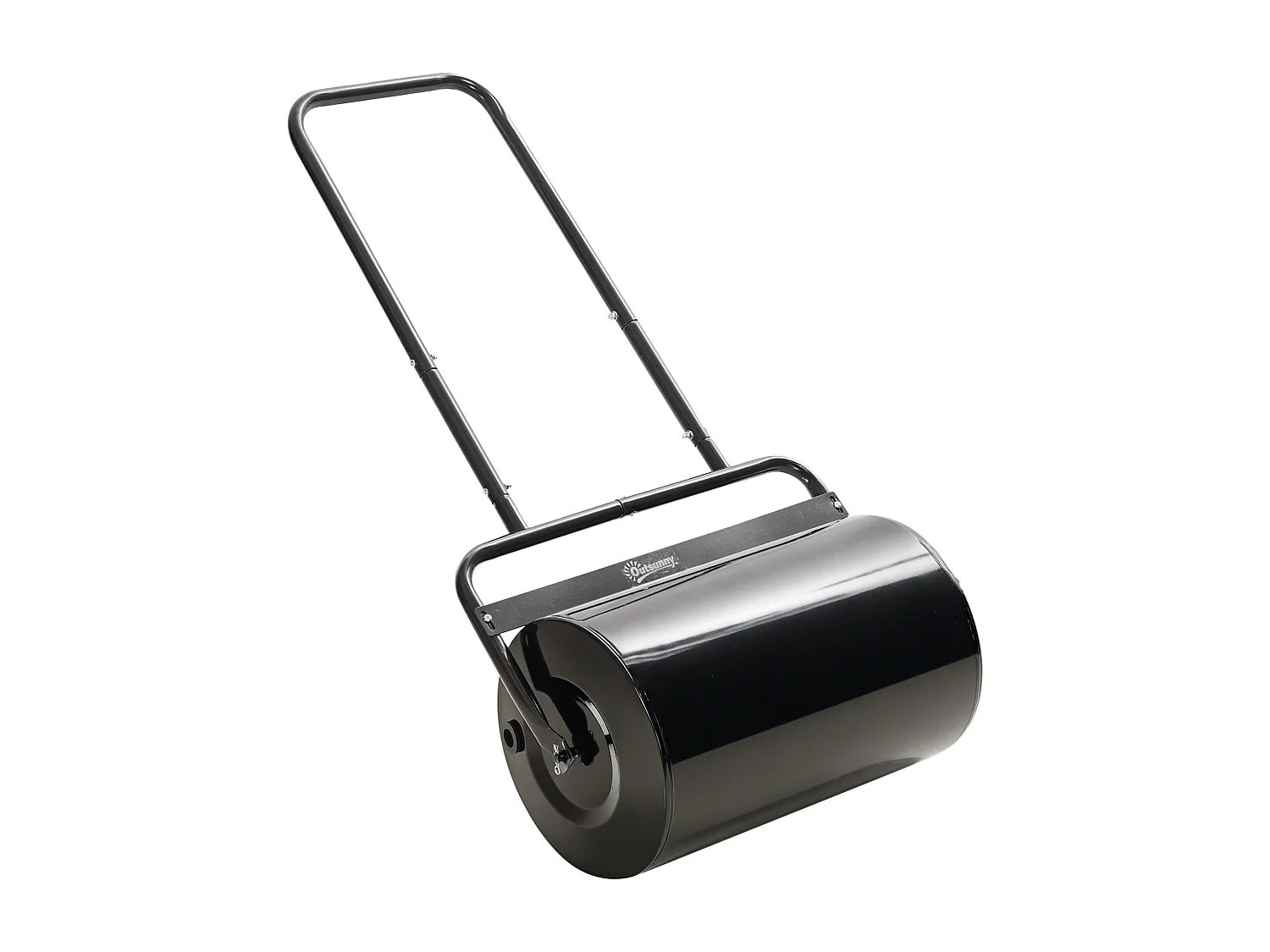 Rullo da giardino ø32x50 cm in metallo nero con serbatoio da 38l max