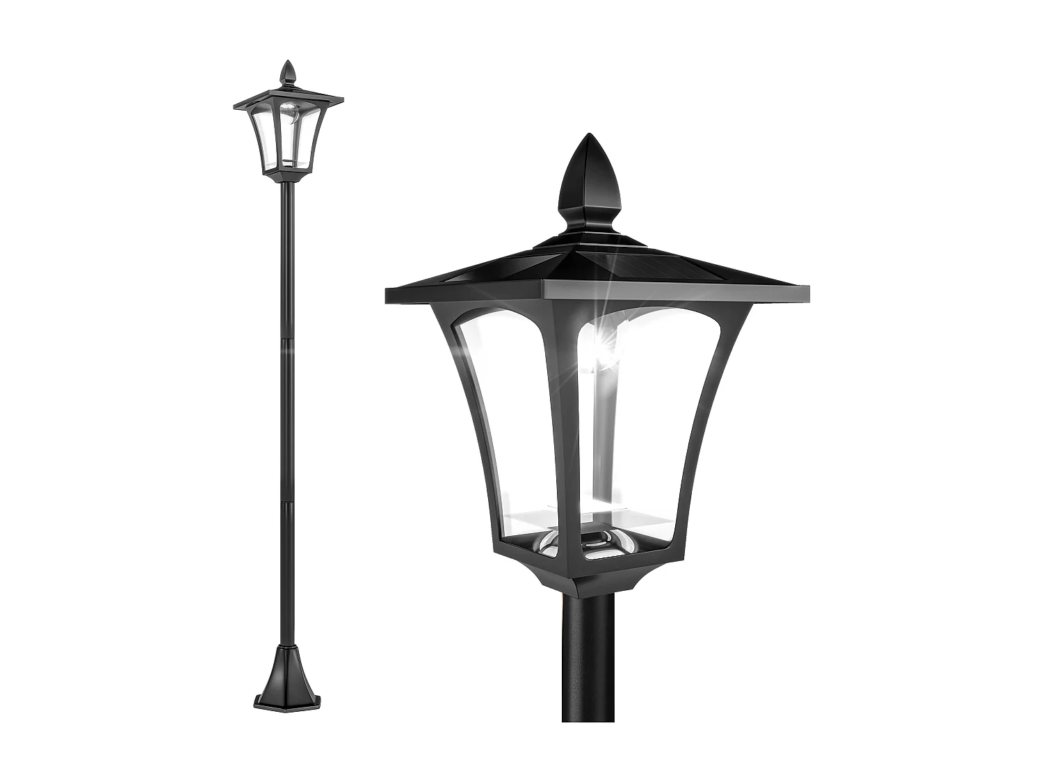 Lampione da giardino led energia solare con accensione automatica