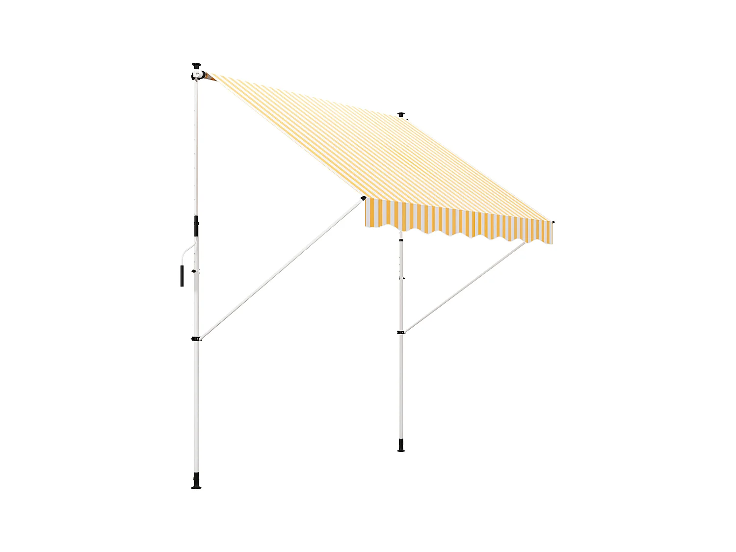 Tenda da sole telescopica a parete avvolgibile con manovella