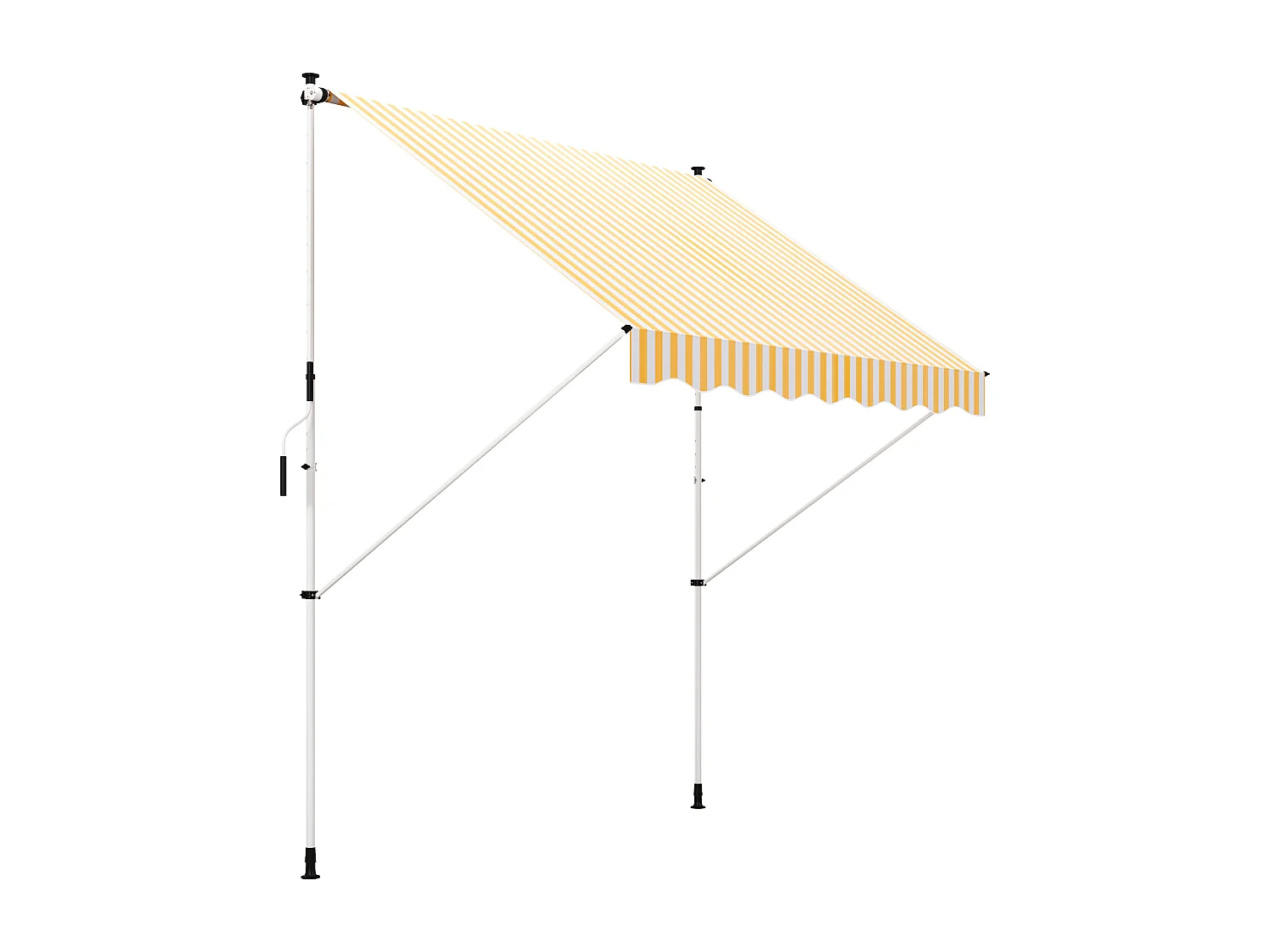 Tenda da sole telescopica a parete avvolgibile con manovella