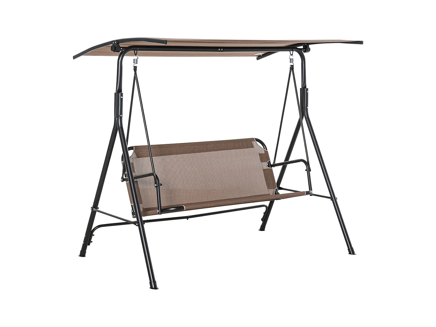 Dondolo da giardino 2 posti con tettuccio parasole regolabile