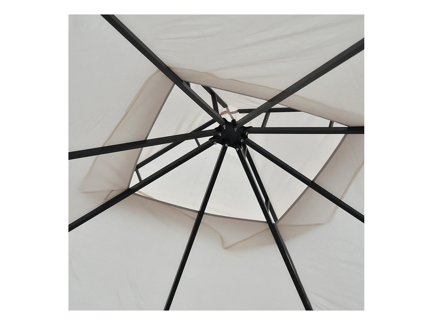 Gazebo da giardino 3x3m con zanzariere e tubi in metallo