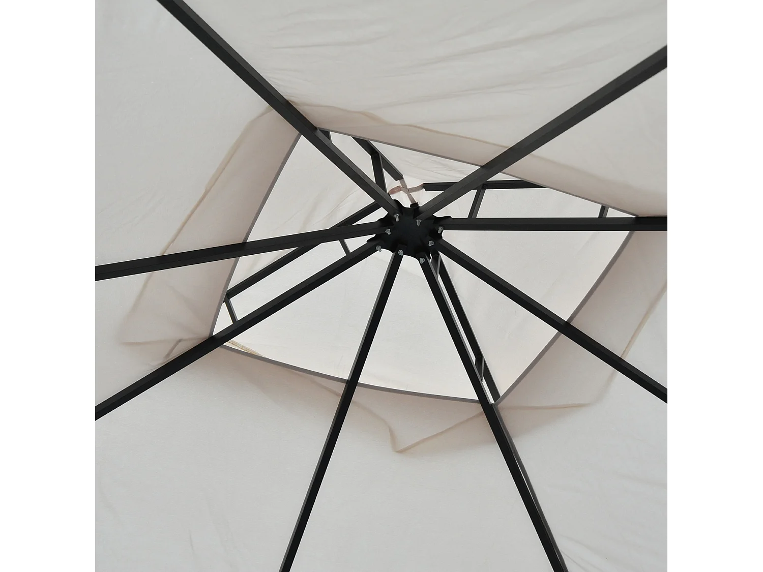 Gazebo da giardino 3x3m con zanzariere e tubi in metallo