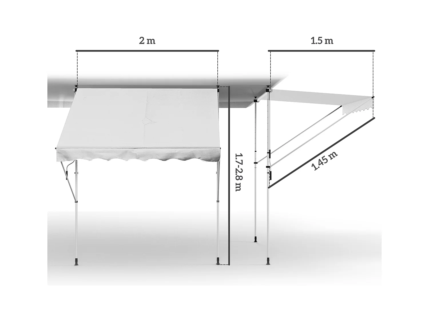 Trampolino elastico con rete e pali imbottiti 244x244x205 cm