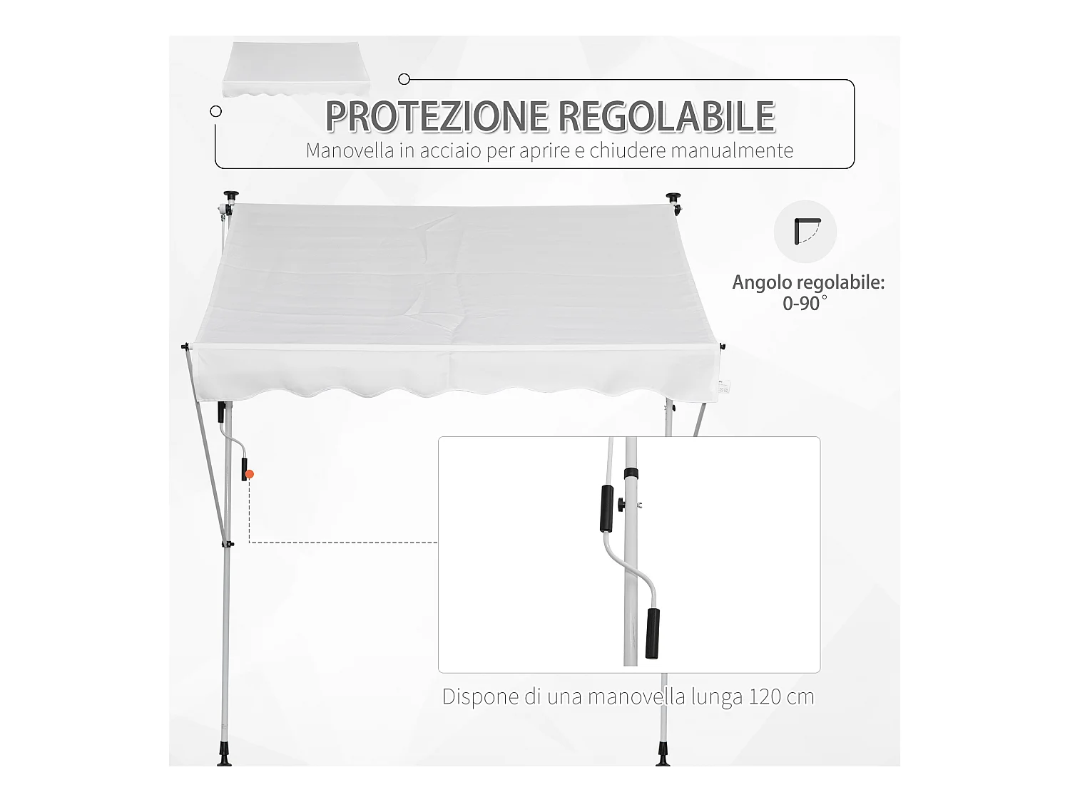 Trampolino elastico con rete e pali imbottiti 244x244x205 cm