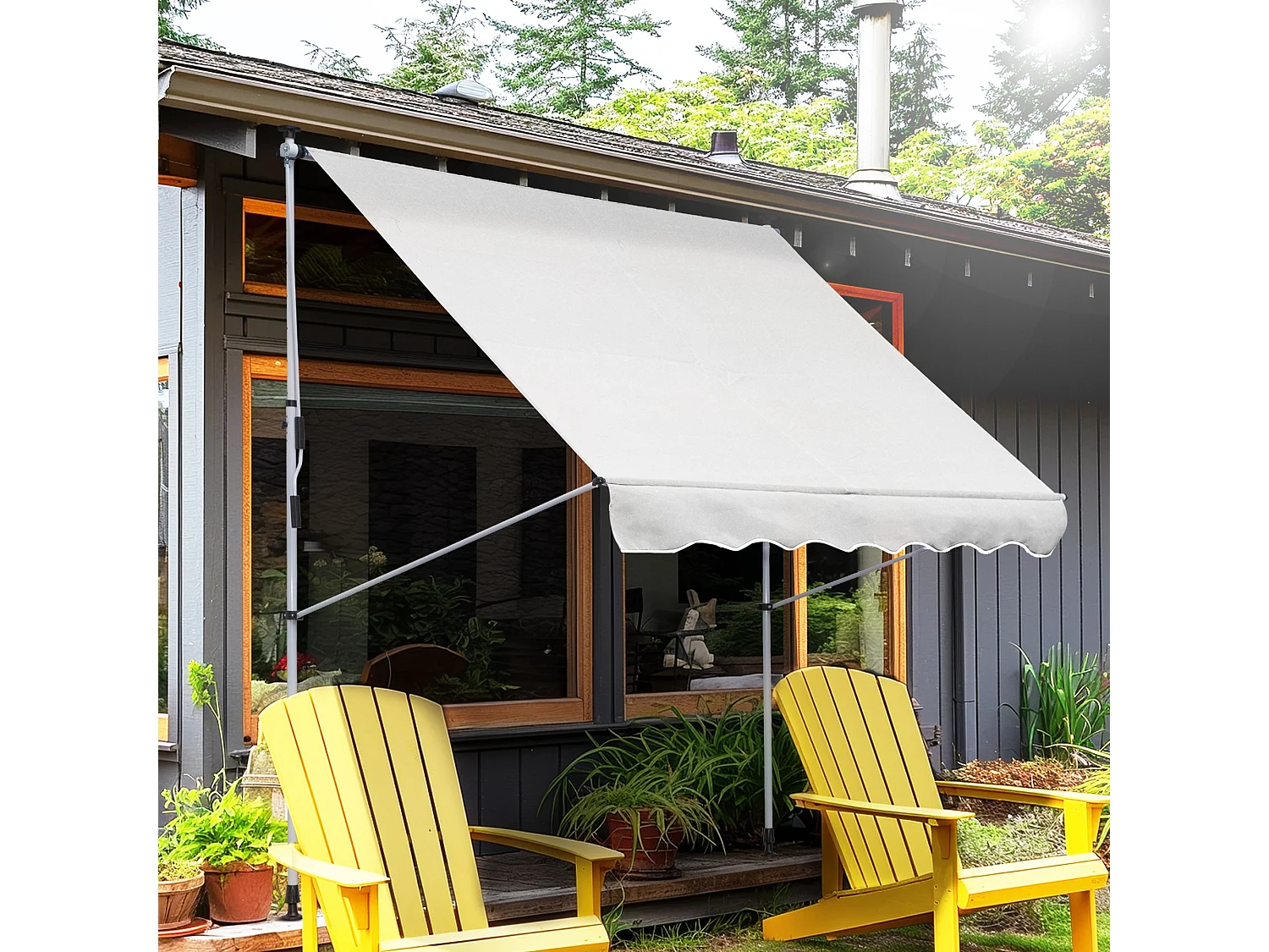 Trampolino elastico con rete e pali imbottiti 244x244x205 cm