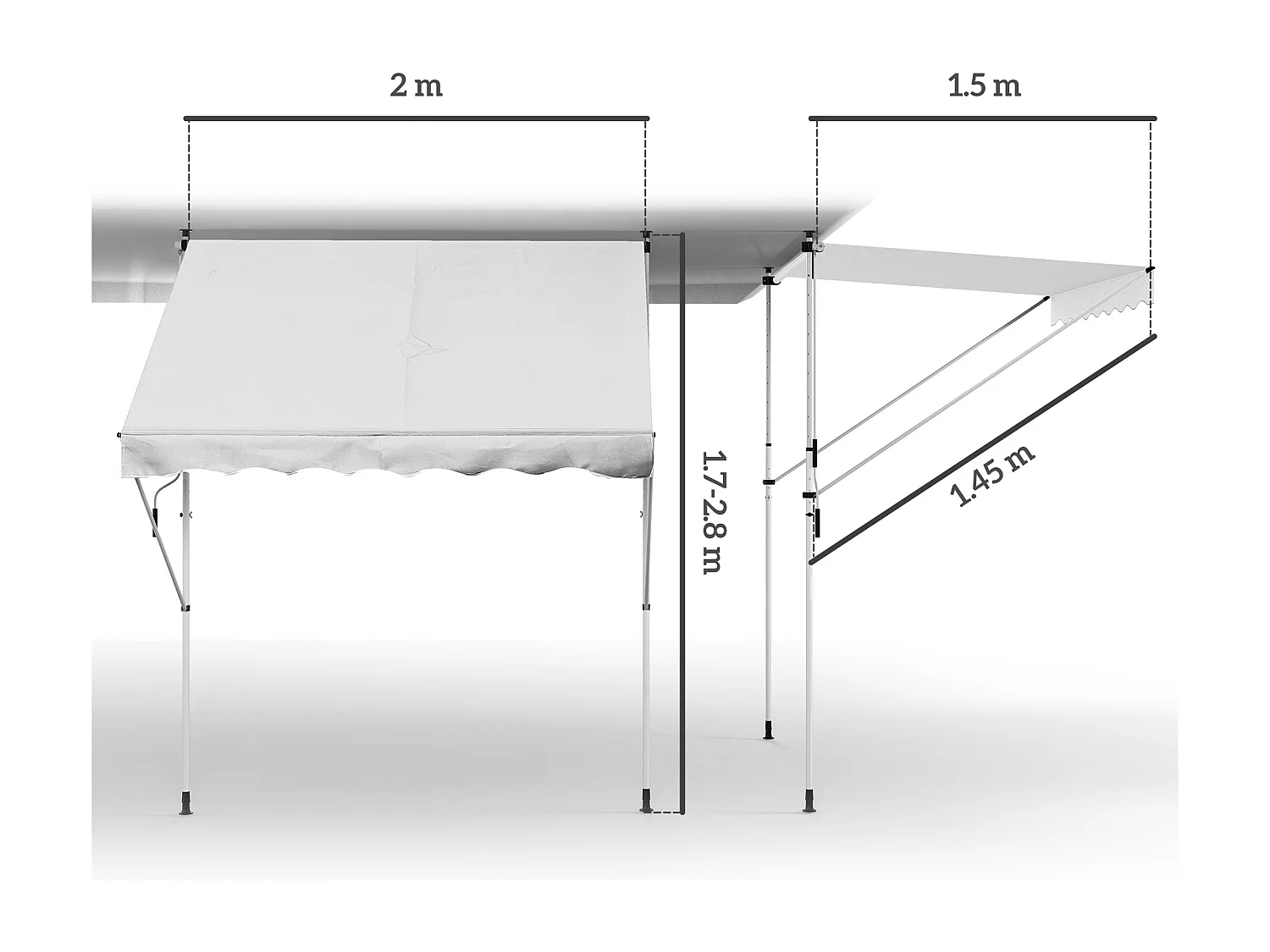 Trampolino elastico con rete e pali imbottiti 244x244x205 cm