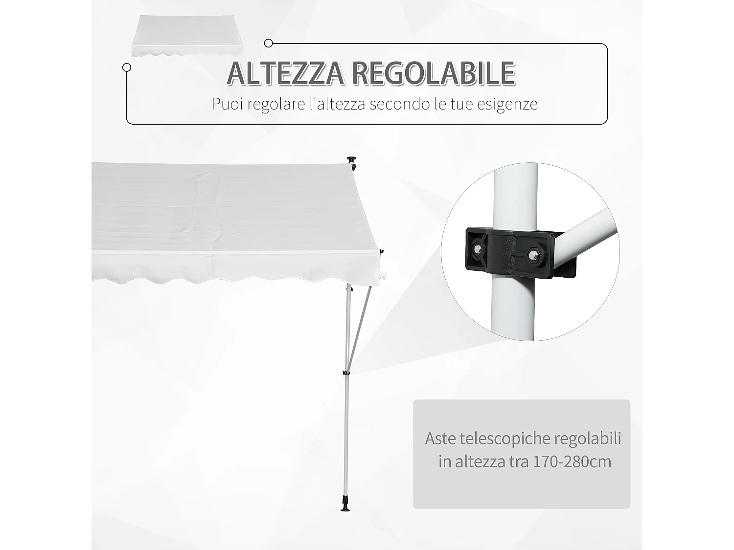 Trampolino elastico con rete e pali imbottiti 244x244x205 cm