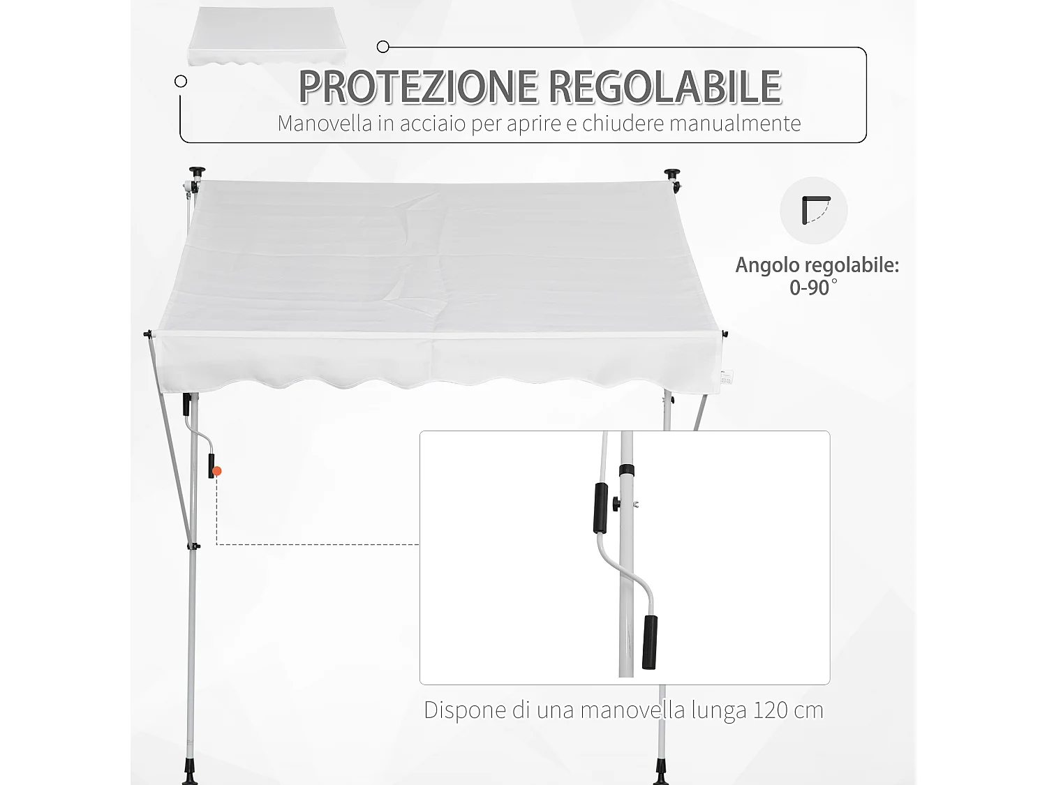 Trampolino elastico con rete e pali imbottiti 244x244x205 cm